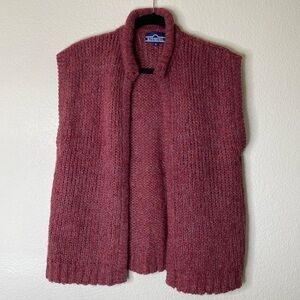 Summerfield vintage crocheted vest women’s large plum